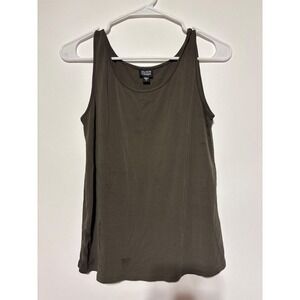 Eileen Fisher Women Size S Green Silk Tank Top Stained